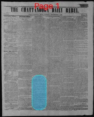 Page thumbnail for The Chattanooga Daily Rebel