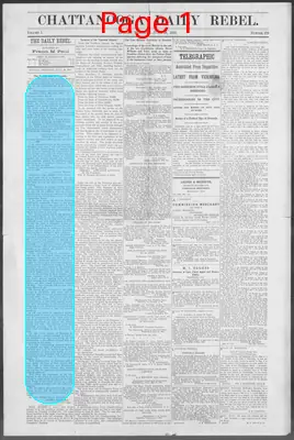 Page thumbnail for The Chattanooga Daily Rebel