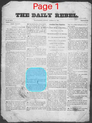 Page thumbnail for The Chattanooga Daily Rebel