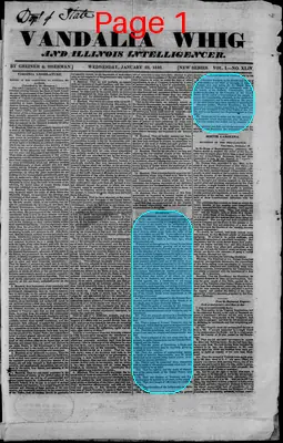 Page thumbnail for Vandalia Whig And Illinois Intelligencer