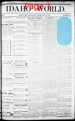 Page thumbnail for The Idaho World