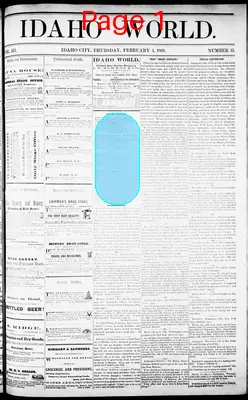 Page thumbnail for The Idaho World