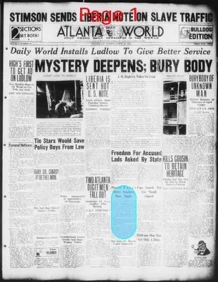 Page thumbnail for Atlanta Daily World
