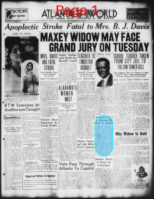 Page thumbnail for Atlanta Daily World