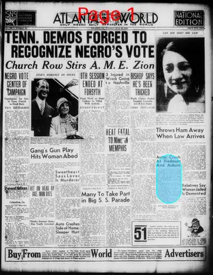 Page thumbnail for Atlanta Daily World