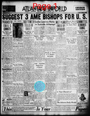 Page thumbnail for Atlanta Daily World