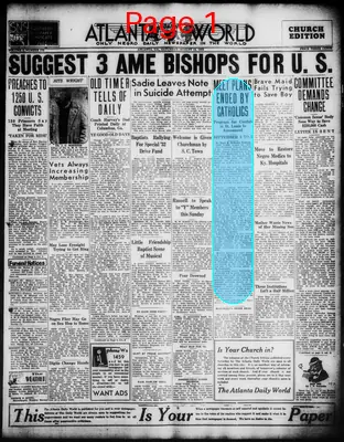 Page thumbnail for Atlanta Daily World