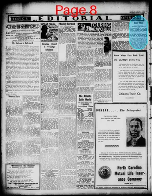 Page thumbnail for Atlanta Daily World
