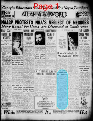 Page thumbnail for Atlanta Daily World