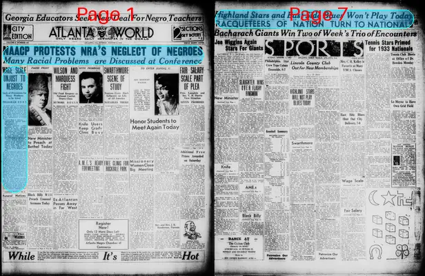 Page thumbnail for Atlanta Daily World