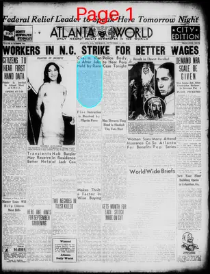 Page thumbnail for Atlanta Daily World