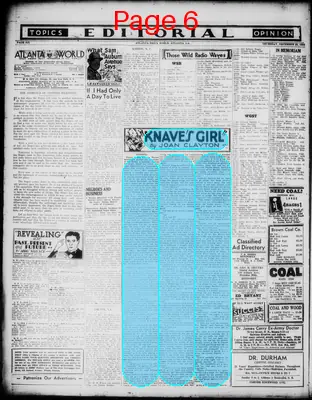 Page thumbnail for Atlanta Daily World