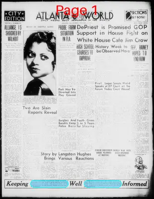 Page thumbnail for Atlanta Daily World