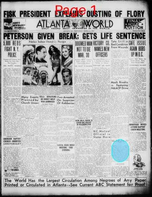 Page thumbnail for Atlanta Daily World