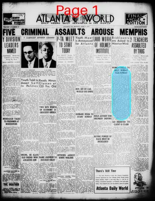 Page thumbnail for Atlanta Daily World