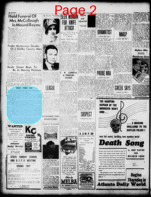 Page thumbnail for Atlanta Daily World