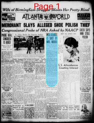 Page thumbnail for Atlanta Daily World