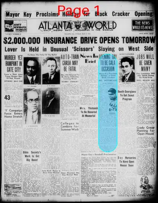 Page thumbnail for Atlanta Daily World