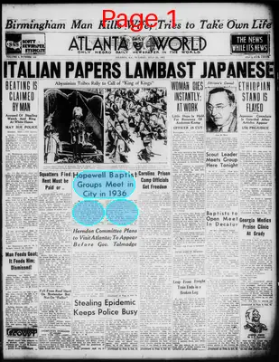 Page thumbnail for Atlanta Daily World