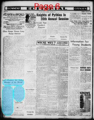 Page thumbnail for Atlanta Daily World