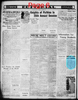 Page thumbnail for Atlanta Daily World