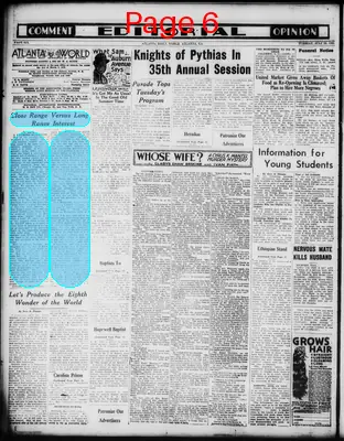 Page thumbnail for Atlanta Daily World