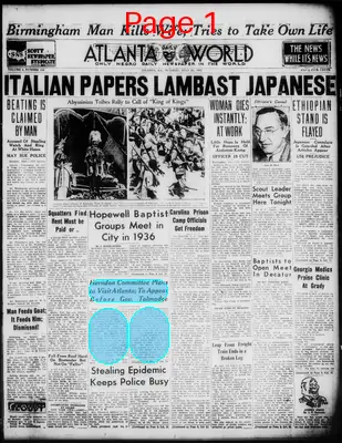 Page thumbnail for Atlanta Daily World