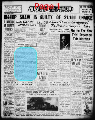 Page thumbnail for Atlanta Daily World