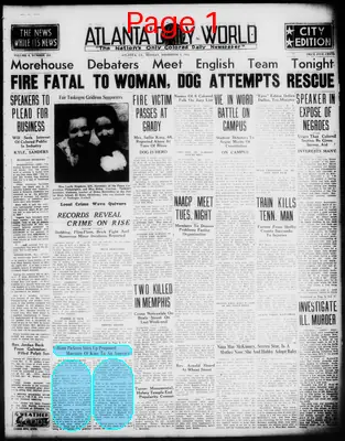 Page thumbnail for Atlanta Daily World