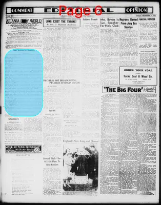 Page thumbnail for Atlanta Daily World