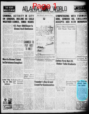 Page thumbnail for Atlanta Daily World