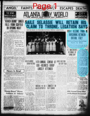 Page thumbnail for Atlanta Daily World