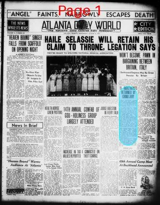 Page thumbnail for Atlanta Daily World