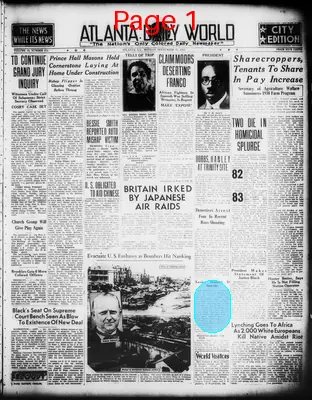 Page thumbnail for Atlanta Daily World