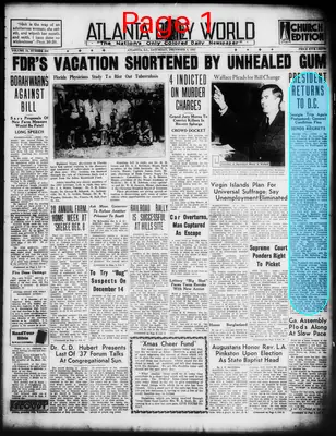 Page thumbnail for Atlanta Daily World