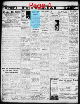 Page thumbnail for Atlanta Daily World