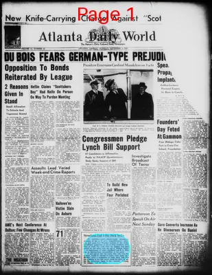 Page thumbnail for Atlanta Daily World