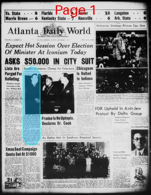 Page thumbnail for Atlanta Daily World