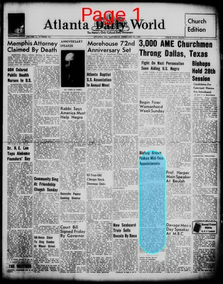 Page thumbnail for Atlanta Daily World