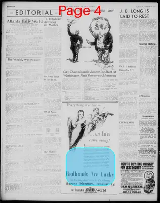 Page thumbnail for Atlanta Daily World