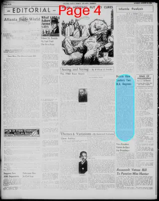 Page thumbnail for Atlanta Daily World