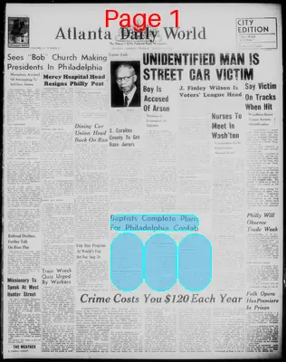 Page thumbnail for Atlanta Daily World
