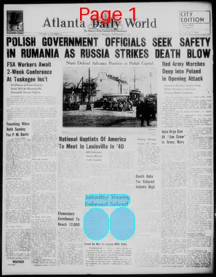 Page thumbnail for Atlanta Daily World