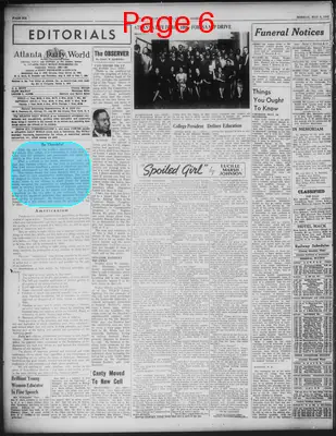 Page thumbnail for Atlanta Daily World