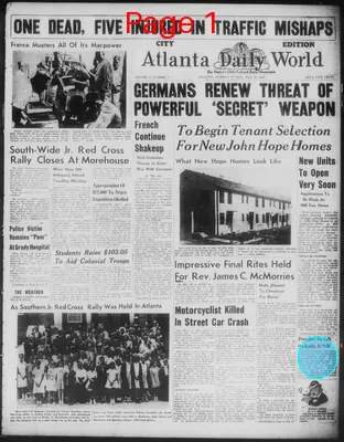 Page thumbnail for Atlanta Daily World