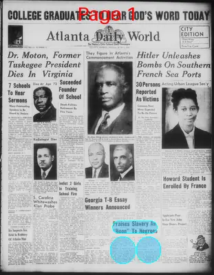 Page thumbnail for Atlanta Daily World