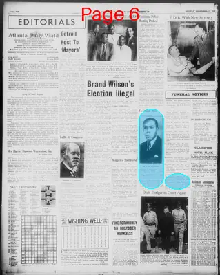 Page thumbnail for Atlanta Daily World