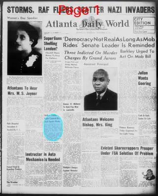 Page thumbnail for Atlanta Daily World