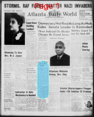 Page thumbnail for Atlanta Daily World