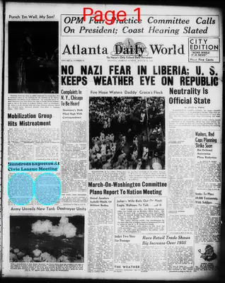 Page thumbnail for Atlanta Daily World